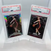 2019-20 PANINI PRIZM TYLER HERRO SILVER & BASE PSA 9 2 ROOKIE CARD LOT #259