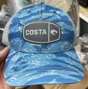 Costa Del Mar - 103B Tiger Camo Blue Wave Adjustable Trucker Hat / Baseball Cap