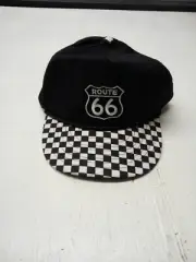 Vintage Route 66 Hat Cap Checkered Flag News Journal Nissin Cap NWT