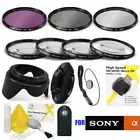 HD FILTER KIT +4K MACRO LENS KIT + REMOTE + HOOD +USB FOR SONY ALPHA A6100 A6300