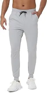[Blaosn] Athletic Joggers for Men with Pockets Gym Workout Jogging Sweatpants Stretch Casual Travel Tapered Track Pants