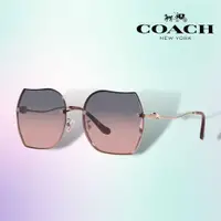 在飛比找ETMall東森購物網優惠-【COACH】時尚大鏡框金屬太陽眼鏡(HC7146BD-93