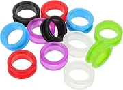 SEWOART Silicone Scissors Finger Rings Set 12pcs Anti-slip Pet Shears Cover for Hairdressing Comfortable and Flexible Scissor Thumb Inserts