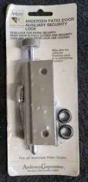 Andersen Sliding Patio Door Auxiliary Security Foot Lock New Sealed NOS 35367