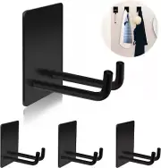 Wall Bathroom Hooks Adhesive Hooks, Stick on Stainless Steel Towel Robe Razor