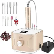 Kredioo Nail Drill 35000RPM Professional Electric File Acrylic Nails Kit for Manicure Gel Polish Remover with 11 Bits Easy Build-in Bit Holder Twist Lock Changing Bit-AU Plug
