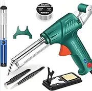 Internally Heated Industrial Welding Tools, Multi-function Soldering Iron Soldering Gun Set, Industrial Grade Welding Pen Repair Tool Set, Automatic Corded Solder Iron, Welding Gun for Metal (green)