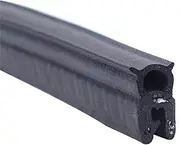 Draught excluder Tape U Shaped Rubber Seal Black with Top Bubble Decorative for Cars Boats Trucks and Home Applications Length 1M/25Mm * 10Mm(17Mm*8Mm)