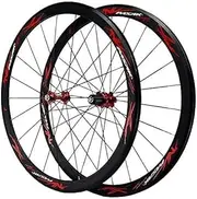 Wheelset Road Bike Wheel 700C,Bicycle Wheelset V Brake Double-Walled Alloy Rim 40Mm BMX Bicycle Rim Fast Release for 7 8 9 10 11 12 Speed Road Wheel