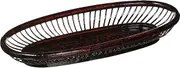 H/R Tabletop Small, Oval Kagome Lantai Hot Towel Holder, 7.1 x 3.1 x 1.0 inches (18 x 8 x 2.5 cm), Bamboo (7-891-27), Restaurant, Ryokan, Japanese Tableware, Commercial Use