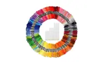 Floss Cross Stitch Thread Needles Strong Embroidery Project String Art 124 Piece