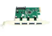 USB 3.0 2.0 PCI-E PCIE 4 PORTS Express Expansion Card Adapter NEC720201