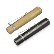 Folomov EDC C1 400lm High CRI 98 EDC Clip Flashlight 10440 Mini Size Compact Portable LED Torch Brass & Aluminum Outdoor