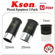 Kson 32mm, 25mm, 7mm Super Plossl (3 Pack) Optical Glass Green Coating with Case