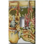 SnazzySwitch Hanging Flower Baskets Decorative Light Switch Plate Cover