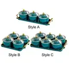 Dried Fruit Tray Set Cookie Jar Snacks Dish Food Storage Box Covered Candy Jar