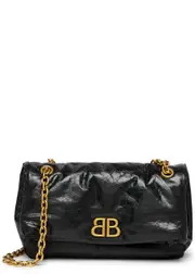 Balenciaga Monaco Small Leather Shoulder bag - Black ONE SIZE