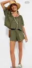 NWT Tuckernuck size M short set Top is M shorts XL army green linen blend