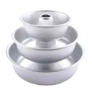 3Pcs 6/7/9 Inches Angel Food Cake Pan Griddle Cake Pans Baking Pans Fluted3745