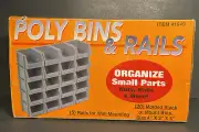 20 Bin Wall Mount Rail Storage Tool Holder Shelf Rack Organizer Wall Mounted