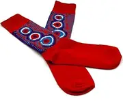 [Generic] Aboriginal Socks - One Size Fits Most - Cotton, Crew, Unisex, Adult, Men, Ladies - Murdie Nampijinpa Morris - Australia, Indigenous, Souvenir, Gift