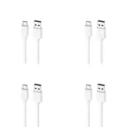 4PK Moki USB-A to USB-C SynCharge Cable 1M iPhone/Android Classic White