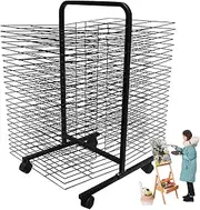 Art Drying Rack,Drawing Paper Drying Rack,Metal Classroom Drying Rack,Space Saving Suitable for Art Classroom Studio and Homes(50th Tiers)