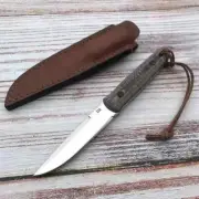 High Quality Outdoor Fixed Blade Knife Mirror Blade Portable Camping Survival