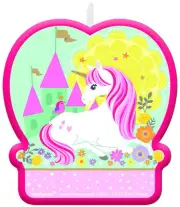 Magical Unicorn Party Supplies Shaped Candle Girl Happy Birthday Cake Decoration