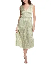 Rebecca Taylor Mini Astera Fleur Button Front Midi Dress