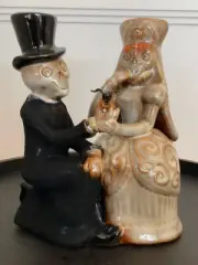 Halloween §§ Boney Bunch WEDDING COUPLE 2010 Taper CANDLE Holder The Proposal