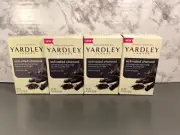 Lot Of 4 Yardley Activated Charcoal Bar Soap London Bath Bars 4.25 oz Moisturize