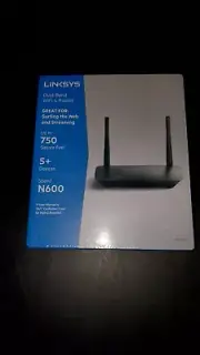 Linksys Dual-Band Wifi 4 Router Up To 750sqft 5+ Devices Speed N600