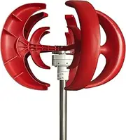 Wind Turbine Generator, 600W-1000W DC 24V 5 Blades Lantern Motor Vertical Axis Windmill with Controller for Garden Home(Low Noise)