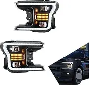 Car Accessories Head Lamp Compatible For FORD F150 FULL LED HEADLIGHTS 2018-2020 LED Headlight R57 Cooper DRL LED Projector Beam