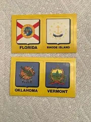 Post Cereal Premiums State Flag Stickers Gag Inc. Kelloggs (4 flag stickers)