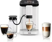 Mcilpoog WS-D5 super automatic coffee machine 20Bar pressure, with WIFI function one click to make 12 kinds of drinks fully automatic espresso machine, easy to clean and easy to clean (White)