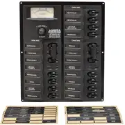Sea Ray Boat Breaker Switch Panel 1767783 | 110V 30A Black Aluminum