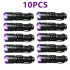 10 Pack Ultra Violet LED Flashlight UV Blacklight Light 395 NM Inspection Torch
