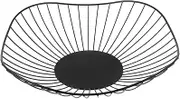 LOPUNER Snack Storage Box Black Tray Snacks with Compartment Mesh Key Modern Produce Baskets Serve Fresh Organizing Serving Organizer Organiser Organization Wrought Container Contemporary