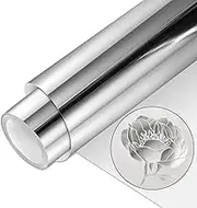 HTV PU Metallic Silver Roll Iron on Vinyl Easy to Cut & Weed Heat Transfer Vinyl DIY Heat Press Design for T-Shirts