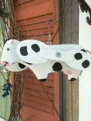 G&J's Classic Creations Cow Whirligig, Yard Art,Garden Decor,Handcrafted