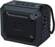 [Laser] Black Portable Bluetooth Speaker with 800mAh Battery, USB C Charging - Supports TWS Pairing, USB and MicroSD Inputs - Travel Outdoor Speaker for PC, Smartphones, Laptops, Tablets