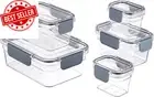 Tritan 10pc Locking Food Storage Containers - Clear, BPA-Free, Durable
