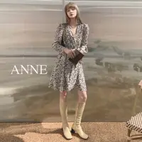 在飛比找蝦皮商城優惠-ANNE｜V領碎花泡泡袖洋裝【AD20112】V領洋裝 V領