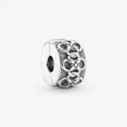 AUTHENTIC PANDORAFLOWER PATTERN CLIP CHARM #799316C00