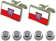 [Select Gifts] Shirt Dress Studs Free State of Thuringia Flag Cufflinks