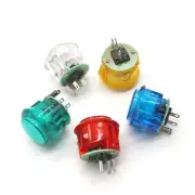 10 X LED lit Arcade Push Buttons MAME Multicade 5V LED CLEAR 30MM PUSH BUTTON