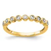 14k Yellow Gold 1/5 Ct. Lab Grown Diamond VS/SI+ G+ Fashion Band Ring