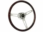 1969-88 Chevrolet Nova 6-Bolt 15" Riveted Espresso Wood Steering Wheel Kit (for: Chevrolet)